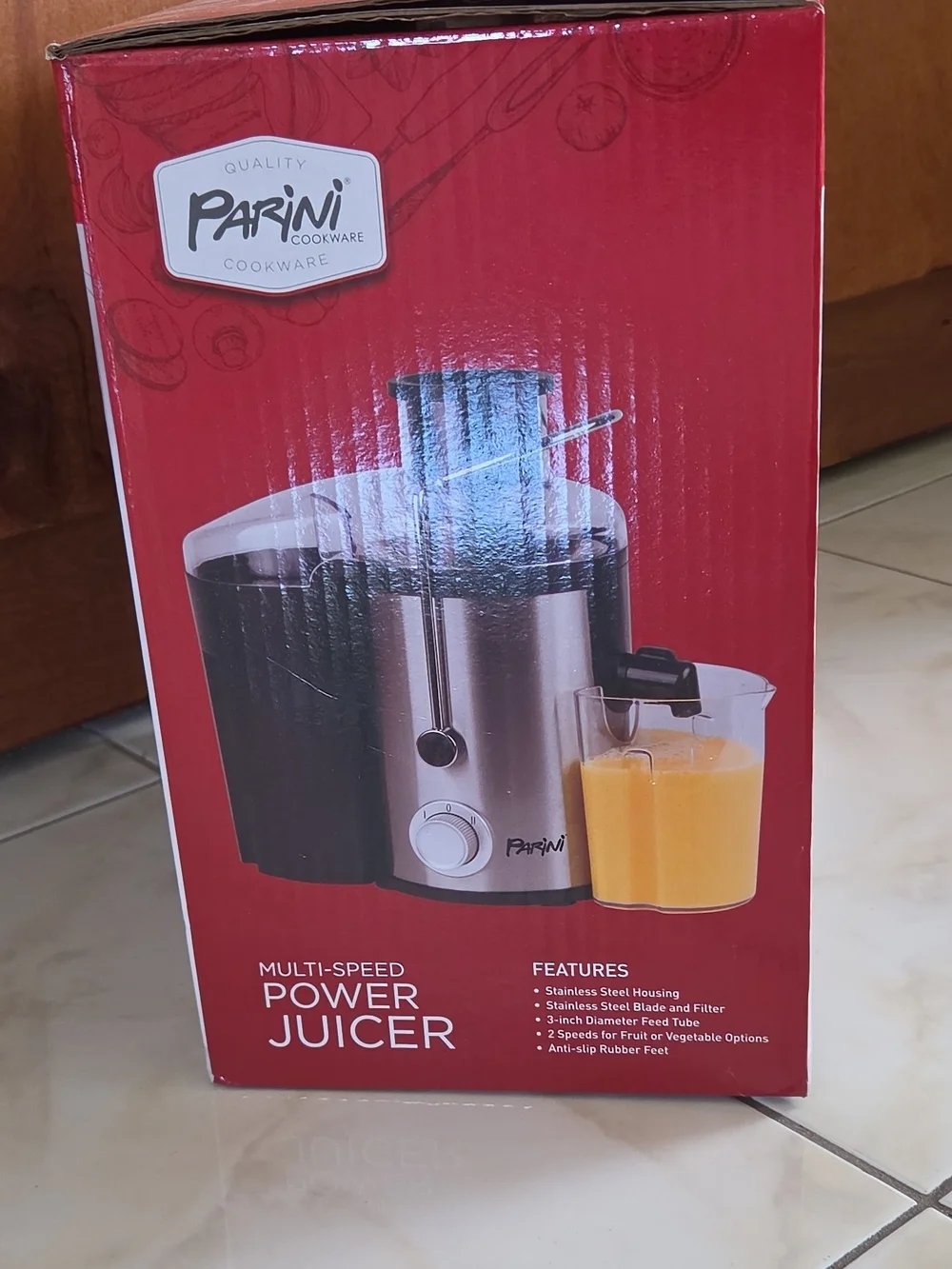 Parini Stainless Steel Juicer - Black and Silver Finish